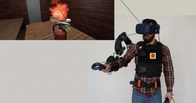 Un esoscheletro indossabile che integra realtà fisica e virtuale