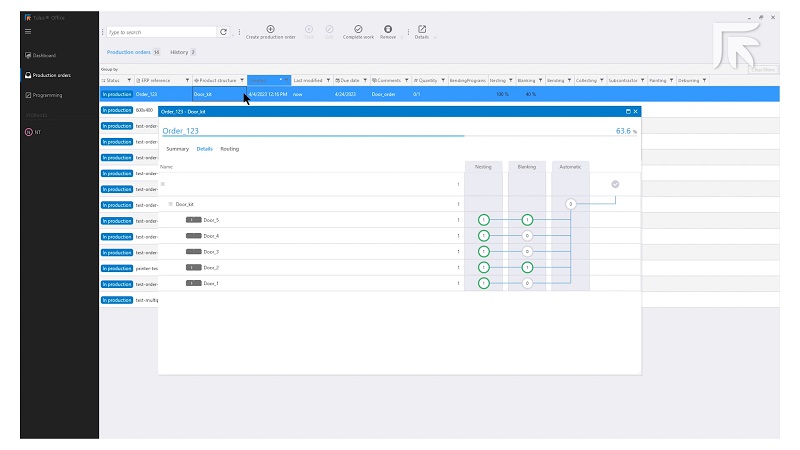 Tulus Office è un ecosistema software che collega gli attori
coinvolti nei diversi step del processo di produzione.