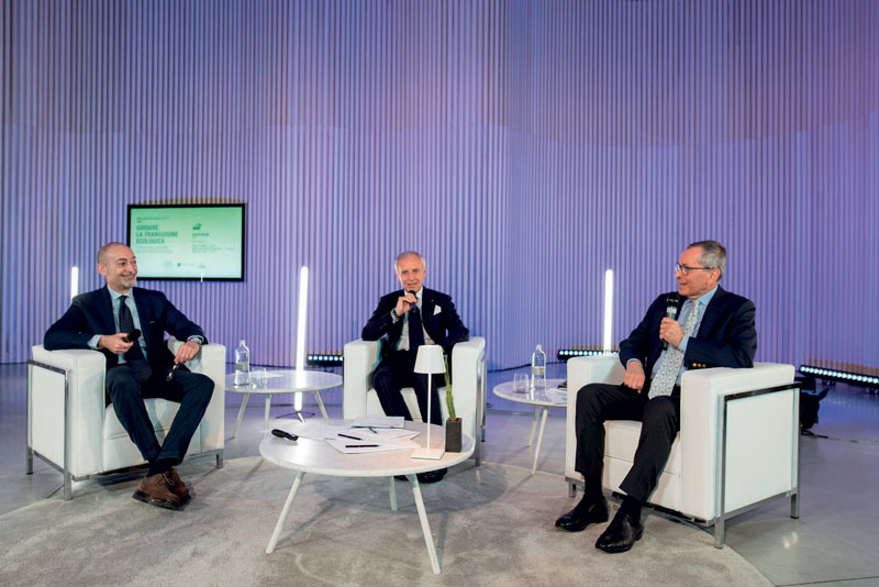  The Presidents of the three organizations ((Paolo Scudieri, ANFIA, Adolfo De Stefani Cosentino, FEDERAUTO, Michele Crisci, UNRAE) during the online joint press conference.